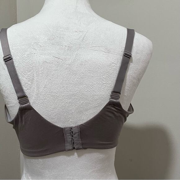 Auden Gray Full-Coverage Underwire Bra with Floral Pattern Size 38DD - Picture 3 of 6